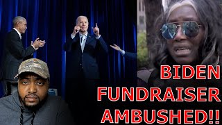 Protestors AMBUSH Biden Obama Clinton Liberal Fundraiser As Trump Pays Respect To Fallen Officer [upl. by Alyaj]