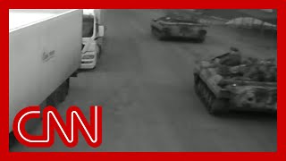 Video shows tanks crossing Ukraines border from Belarus [upl. by Betthezel456]