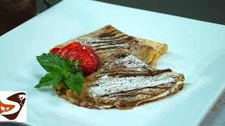 Crepes alla nutella per 2 e 4 persone  dolci veloci e facili crepes with Nutella [upl. by Jerry882]