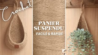 SUPER SAC SUSPENDU HYPER FACILE ET RAPIDE AU CROCHET TUTO pas a pas Mamie Crochet EASY CROCHET BAG [upl. by Koerner]