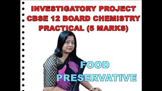 investigatory project2 for CBSE 12 board chemistry [upl. by Asenad715]