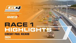 Quick Highlights I Race 1 I Circuit Paul Ricard GT4 European Series Powered by RAFA Racing Club 2024 [upl. by Rufena]