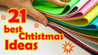 💥 21 IDEAS 💥 BEST Christmas Crafts Foamiran Decorations [upl. by Htrag]