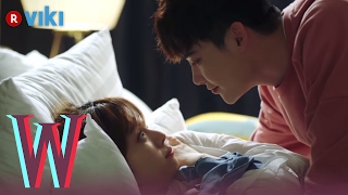 W  EP 7  Lee Jong Suk amp Han Hyo Joo Cuddling in Bed  Korean Drama [upl. by Ajiam651]