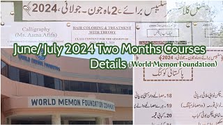 Memon Foundation courses june  july 2024  2 month courses details amp timing  nida ansari [upl. by Katheryn]