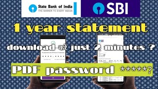 Fast Method for SBI 1 Year Statement Download in 2 minutes sbi statement password [upl. by Arron]