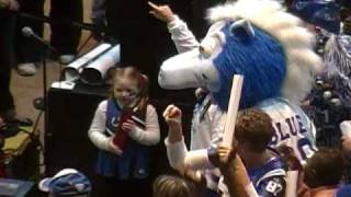 Indianapolis Colts Mascot quotBLUEquot Dancing at PepRally  01222010 [upl. by Padegs]