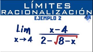 Solución de límites por racionalización  Ejemplo 2 [upl. by Centonze]