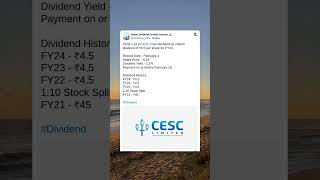 CESC Ltd has declared an interim dividend for FY 2024 Dividend Shorts [upl. by Beore]