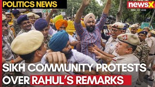 Sikh Community Protests Over Rahul Gandhis Remarks on Turban Restrictions  NewsX [upl. by Abigael]