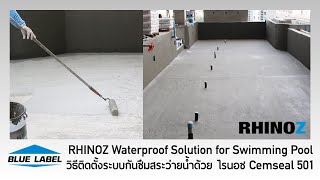 Swimming Pool Waterproof Installation by RHINOZ Cemseal 501 [upl. by Publius]