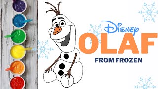 Cute Olaf from Frozen frozen olaf disney disneyjunior waltdisneyworld art viralvideo [upl. by Nevil]