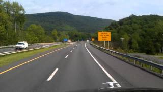 Crossing the Hudson River right into the Berkshires in New York on Interstate 90 [upl. by Nynahs59]