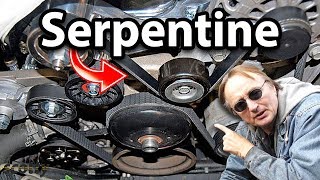 How to Replace a Serpentine Belt in Your Car Fan Belt [upl. by Drarrej]