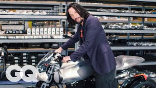 Keanu Reeves Shows Off His Most Prized Motorcycles  Collected  GQ [upl. by Ocsinarf]