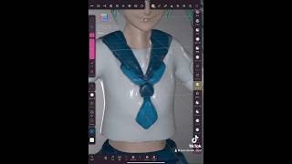 NOMADで制服ミクちゃんに色塗り🎨🖌 nomadsculpt art 3d hatsunemiku [upl. by Dietrich]