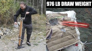 15th Century Windlass Spanned Crossbow  First Test [upl. by Eenad]