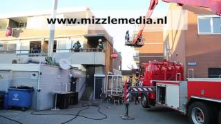 Brand in afzuiginstallatie aan het Marktplein in Hoofddorp [upl. by Rochus]