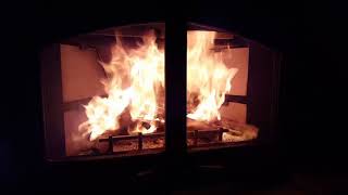 Just started a fire in my new Wilkening GranView fireplace [upl. by Aldis]