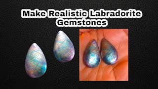 polymer clay Labradorite Gemstones claytutorial polymerclay polymerclaygemstones gemstones [upl. by Attenyt795]