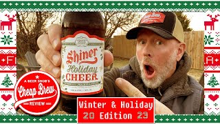 Shiner Holiday Cheer Beer Review 2023 Revisited by A Beer Snobs Cheap Brew Review [upl. by Amled]