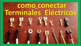 como conectar ponchar  crimpear  fijar  colocar terminales eléctricos [upl. by Cleasta]