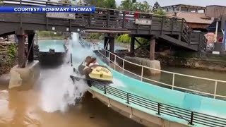 Video shows moments before Six Flags log flume accident [upl. by Paluas]