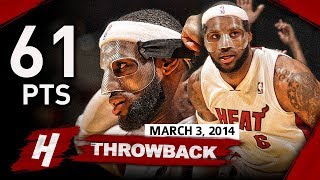 The Game MASKED LeBron James BECAME a LEGEND 20140303 vs Bobcats  61 Points EPIC NIGHT [upl. by Fernandina]