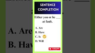 Sentence Completion English Important English Sentence Completion MCQs [upl. by Anayia]