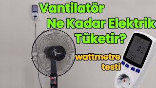 Vantilatör Ne Kadar Elektrik Harcar 2022  Vantilatör Güç Tüketimi  Wattmetre Testi [upl. by Annelak]