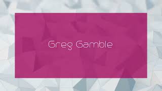 Greg Gamble  appearance [upl. by Elleinad615]