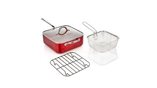 Simply Ming 5qt Square Jumbo Pan wRack and Fry Basket [upl. by Leksehc]