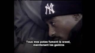 2pac  starin through my rear view Traduction unofficial video [upl. by Retsevlys]