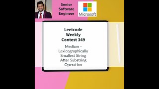 Leetcode Weekly contest 349  Medium  Lexicographically Smallest String After Substring Operation [upl. by Nay541]