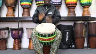 Bolokada Conde amp Drumskull Drums  Calf Skin Ivory Coast Djembe  DSD08616 [upl. by Burny]