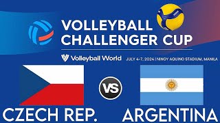 WOMENS VOLLEYBALL CHALLENGER CUP 2024 LIVE │ ARGENTINA vs CZECH REPUBLIC [upl. by Ecyle]