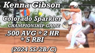 Kenna Gibson 2024 SS2BC Colorado Sparkler Championship Game [upl. by Rodger535]