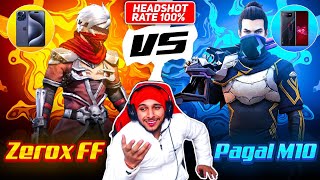 FinallyZeroxFF🤝PagalM10📈🥵Aimbot Hacker❌🖥️🚫Reaction 😱🤯On Nonstop Live Stream 🤖👾 Garena Free Fire🔥 [upl. by Nagey54]