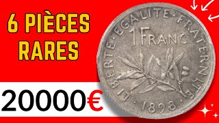 6 pièces RARES et CHERES de 1 FRANC époque moderne [upl. by Leahcimrej990]