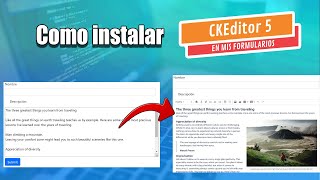 Como INSTALAR CKEDITOR 5 en mis FORMULARIOS WEB personalizados [upl. by Jerrilee299]