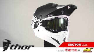 Casque Cross THOR MX Sector Level Noir Blanc [upl. by Ysnap]