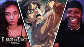 My Girlfriend Reacts  To Attack On Titan ALL Openings 16 Shingeki no Kyojin  Anime OP Reaction [upl. by Fiann]