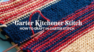 Garter Kitchener Stitch How to Graft Garter Stitch Knitting  Hands Occupied [upl. by Omsare]