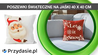 Poszewka 44x44 na poduszkę jaśka święta świąteczna  PrzydaSiePL [upl. by Attenor]