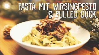 Pasta mit Wirsingpesto amp Pulled Duck  euREWEihnachtsküche [upl. by Aihsenet29]