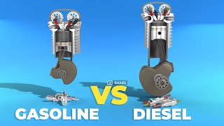 Petrol Gasoline Engine vs Diesel Engine  Which one is more better [upl. by Anilegna970]