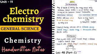 Chemistry  Chapter11 Electrochemistry  Lec48 Part1  General Science  An Aspirant [upl. by Eydie123]