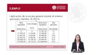 APLICACIÓN DE LAS ESCALAS ESTATALES DE GRAVAMEN EN EL IMPUESTO SOBRE LA RENTA DE LAS PERSON   UPV [upl. by Nat]