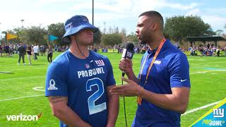 Giants Insider Aldrick Rosas at the Pro Bowl [upl. by Ylro]