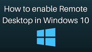 How to enable remote desktop in windows 10 [upl. by Lotz]